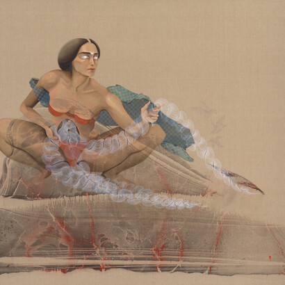 Hayv Kahraman, Rain birds, 2025. Courtesy of Jack Shainman Gallery
