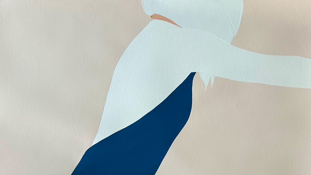 Natasha Law, Lean in blue (detail), 2025. Courtesy of Voltz Clarke Gallery 