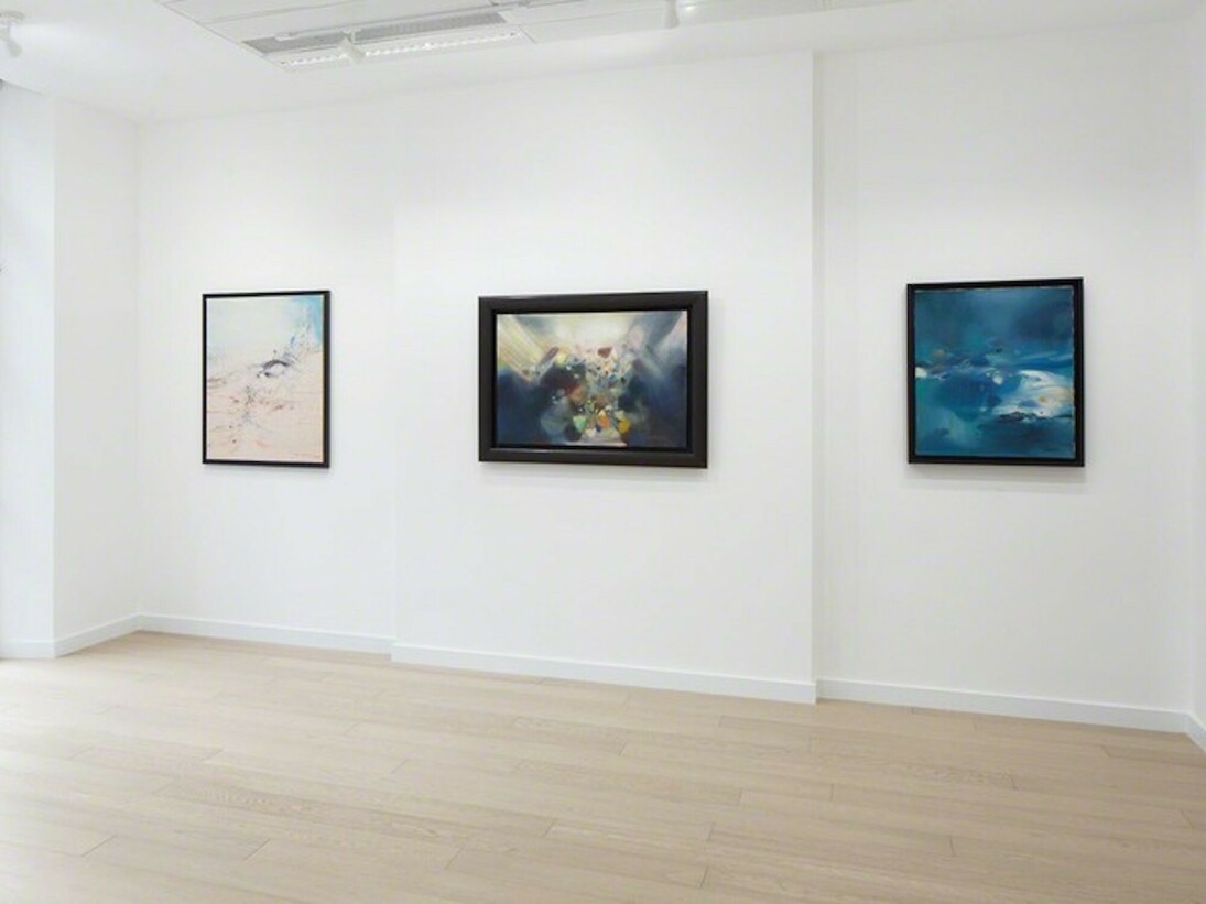 Zao Wou-Ki, Chu Teh-Chun, and Che Chuang, Exhibition view. Courtesy of Omer Tiroche Gallery