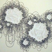 Charles Clary, Flamungle Stagnation Movement #1, 2013, hand-cut paper and pen and ink on illustration board, approximately 17 x 21 x 3 inches