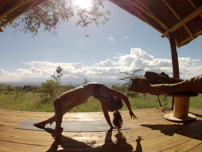 Yoga at Campi ya Kanzi with Tricia