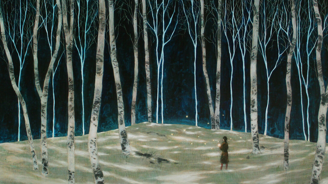 Daniel Ablitt, ‘Holding Light (birches), Oil on board, 80x90cm. Courtesy of Will’s Art Warehouse