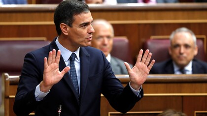 Pedro Sánchez en el Congreso durante la investidura fallida de julio