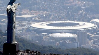 Cristo Redentor eo estádio do Maracanã