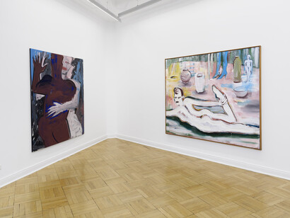 Elvira Bach, So rot, so rot, ausstellungsansicht. Mit freundlicher genehmigung der Galerie Friese