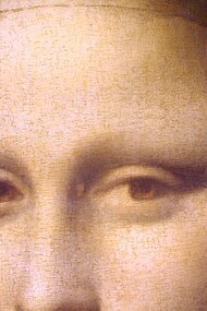 Leonardo da Vinci, Gioconda, 1603, dettaglio degli occhi. Louvre, Parigi, Francia