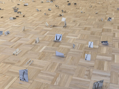 Clara Sánchez Sala, Del marfil al color hígado [From ivory to liver-tone], exhibition view. Courtesy of NF/Nieves Fernández Gallery