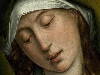 Rogier van der Weyden, La discesa dalla croce, dettaglio