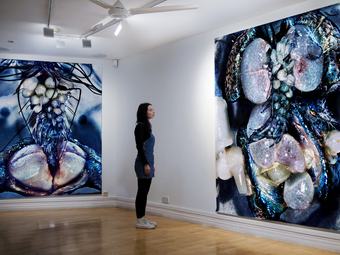 Jon Baker, Chelsea College of Art, University of the Arts London, BA (Hons) Fine Art, Mother’s Medal (Blacked) Installation image (2015)
