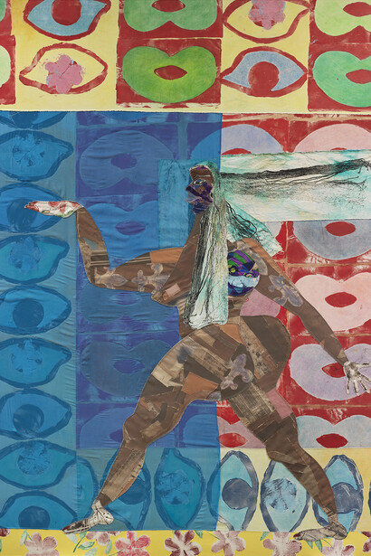 Tschabalala Self, Conjure woman, 2025. Courtesy of Jeffrey Deitch Gallery