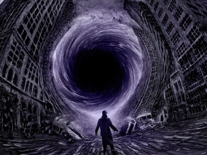 Recreación de un agujero negro en la ciudad