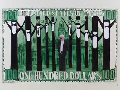 Olga Lomaka, In God We Trust, 152 x 102 cm, Oil on canvas
