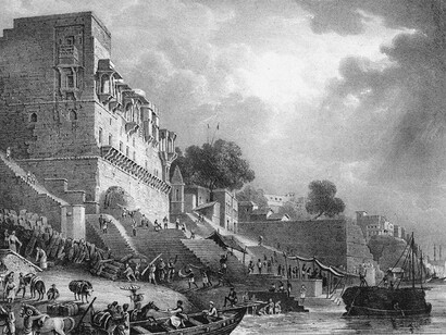 The Man Mandir, or Hindoo Observatory, Benares, a lithograph by the Anglo-Indian scholar and mint assay master James Prinsep. Courtesy of the British Museum, London, UK