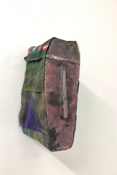 Tiziano Campi,Oriundo, 2018, Wax and acrylic on canvas, h 55x22x38 cm |213⁄4x83⁄4x15 inches. 
