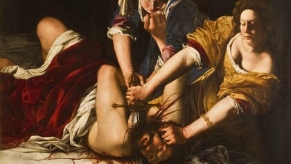 "Giuditta che decapita Oloferne", olio su tela, 1620 circa, Artemisia Gentileschi, Galleria degli Uffizi di Firenze, Italia