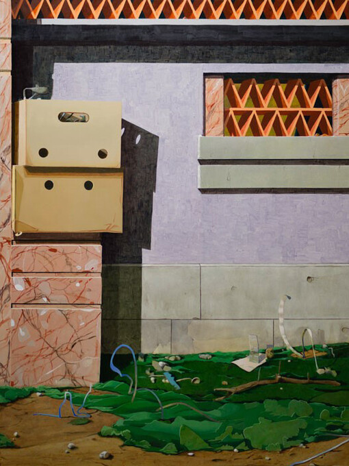 Beco. Passeio de passagem, 2015, Acrílico e óleo, 162x130