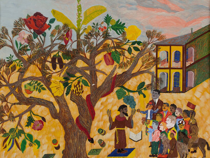 Castera Bazile, Cemetery Scene (1952) // courtesy The Gallery of Everything © Castera Bazile