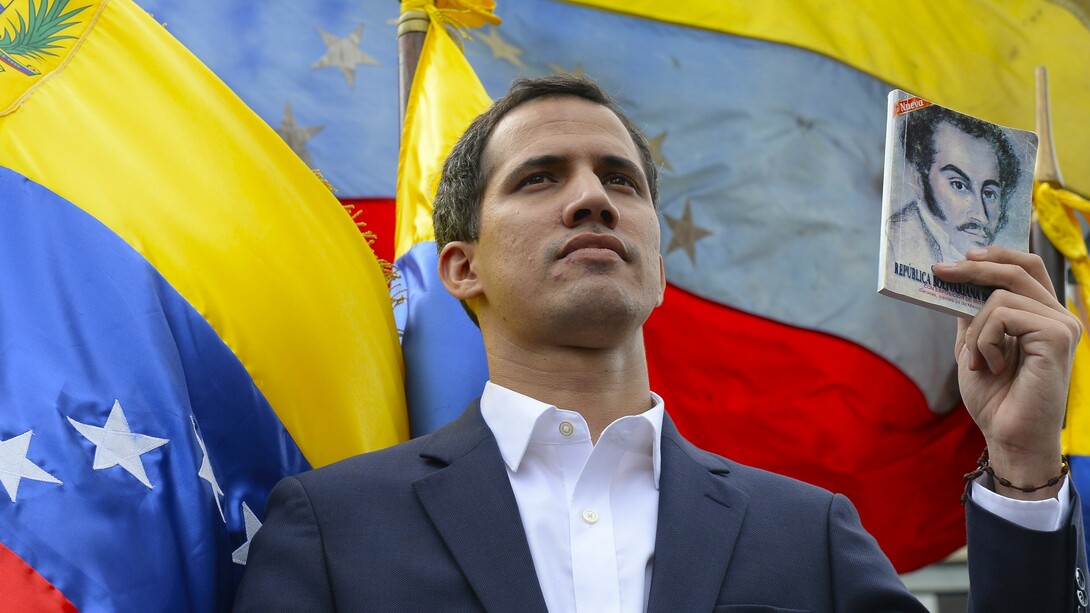 Juan Guaidó en su autoproclamación