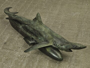 Installation View of Bond and Wormhole i, ii, iii, 2015. Patinated bronze (Bond), Archival pigment print (Wormhole). 42.5 x 183 x 71 cm (Bond), 57 x 71.8 x 3.5 cm (Wormhole, framed). Courtesy the artist and Frith Street Gallery, London. Photography by Steve White.