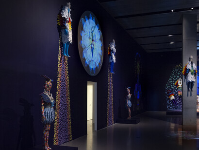 Saya Woolfalk, Installation view, A Cabinet of Anticipation. Photo: Tony Walsh. © Contemporary Arts Center, Cincinnati, OH, 2019.

