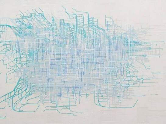 Bastienne Schmidt, Untitled Topos, 2011, Mixed Media Canvas, 48x72 in.