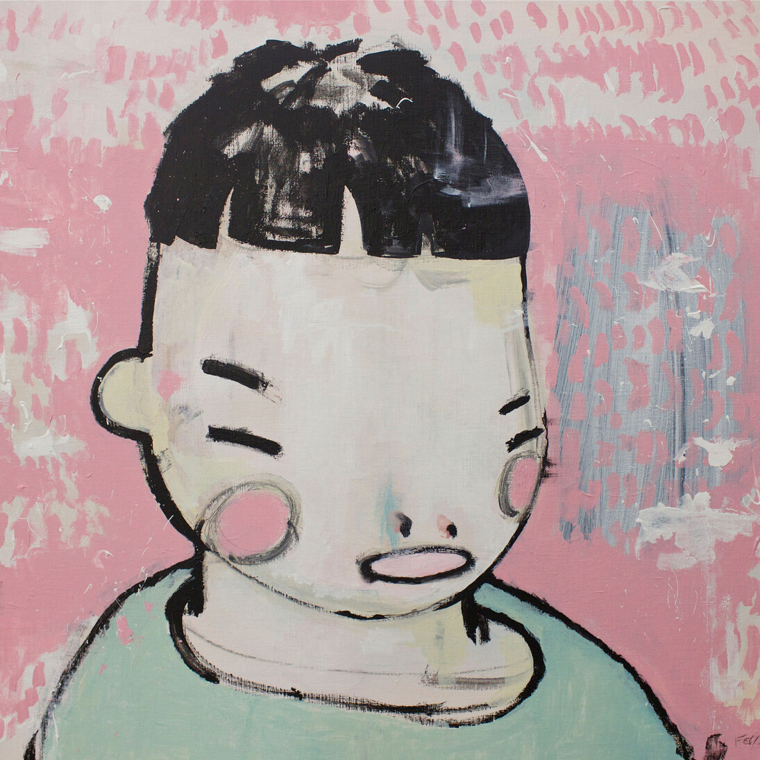 Felix Treadwell, Happy, 2014, Acrylic on Canvas, 66 x 81 cm