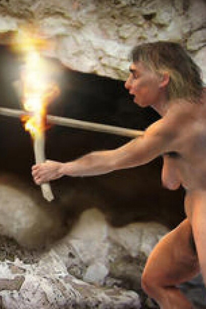 Recreación artística de una mujer neandertal. Foto: José Antonio Peñas