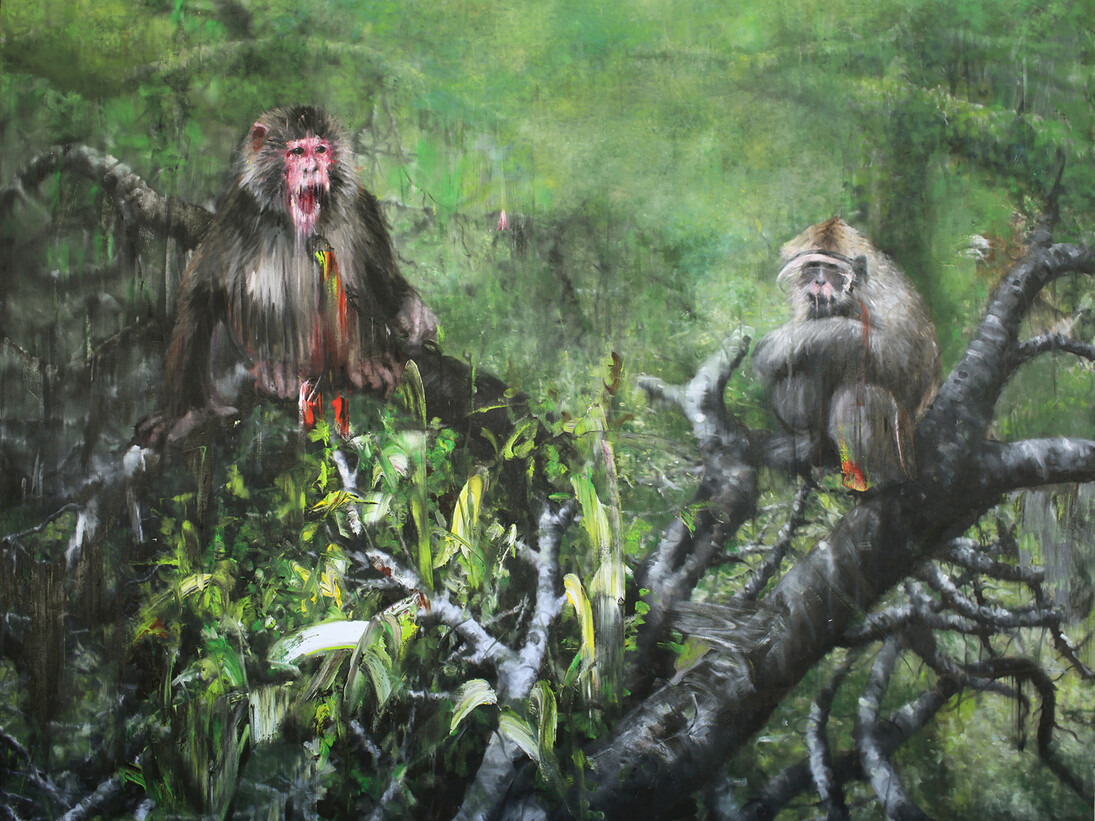 Li Tianbing, Green forest, 2014, Oil on canvas, 157.48 x 198.12 x 4 cm; 62 x 78 in.