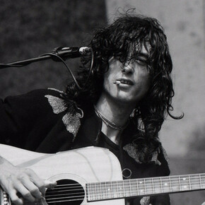 Michael Zagaris, Jimmy Page, Led Zeppelin At Day On The Green , 1977. Courtesy of Milk Gallery