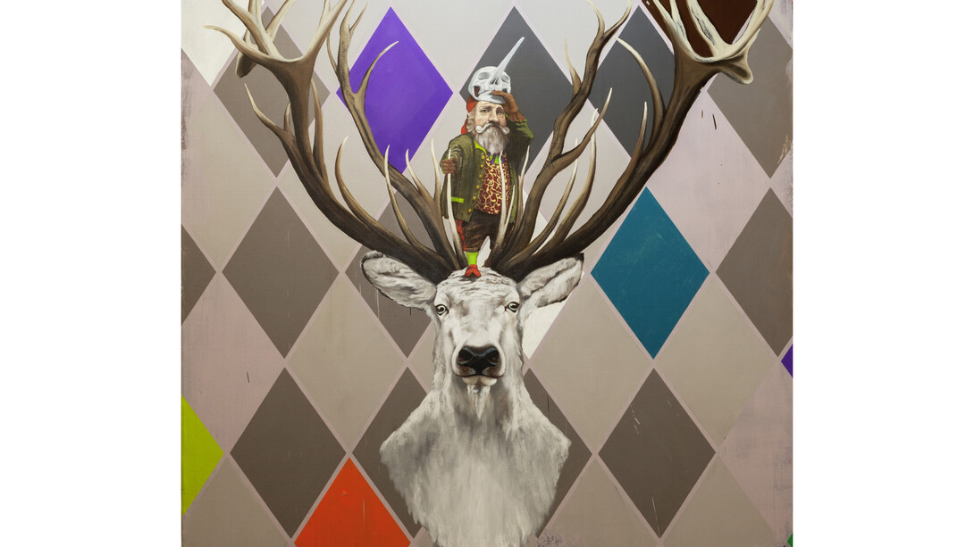 GAMA (b. 1977), Die Wächter IX (The Guardian IX), 2013, Oil on canvas, 118 1/4 x 98 1/2 in (300 x 250 cm)
