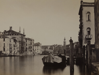 The Grand Canal, Venice, Looking Northwest Towards the Rialto Bridge, Carlo Ponti © National Museums Liverpool