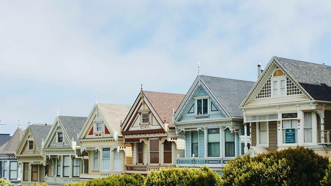 A row of affordable houses