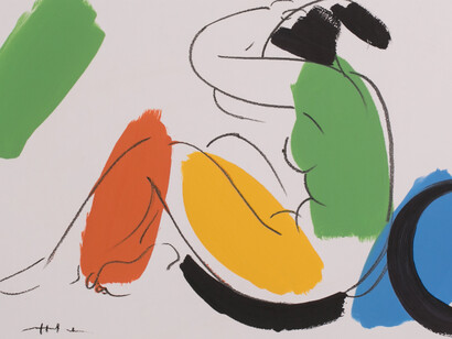 Alexei Lantsev,Physical Training III, 2014, 42 x 60 cm, tempera on paper