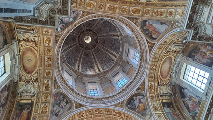 Basilica di Santa Maria Maggiore, Roma, Italia. Cappella Sistina, cupola e lanterna (©Roberto Luciani)