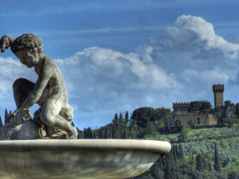La fontanella con un piccolo putto
