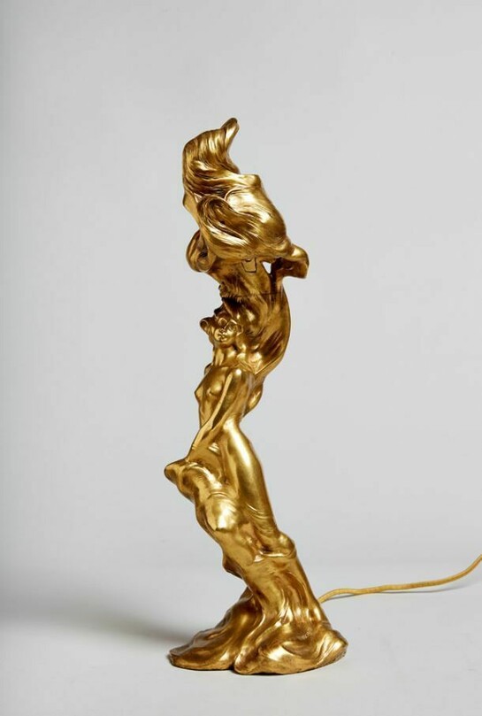 François-Raoul Larche (1860-1912), Loïe Fuller lamp, 1900, Gilded bronze, 44.5 x 13.5 x 15 cm, Arwas Archives, Photo credit: Pete Huggins
