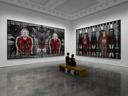 Gilbert & George, Scapegoating Pictures for London, White Cube Bermondsey, 18 July - 28 September 2014, © Gilbert & George. Photo: Jack Hems. Courtesy White Cube