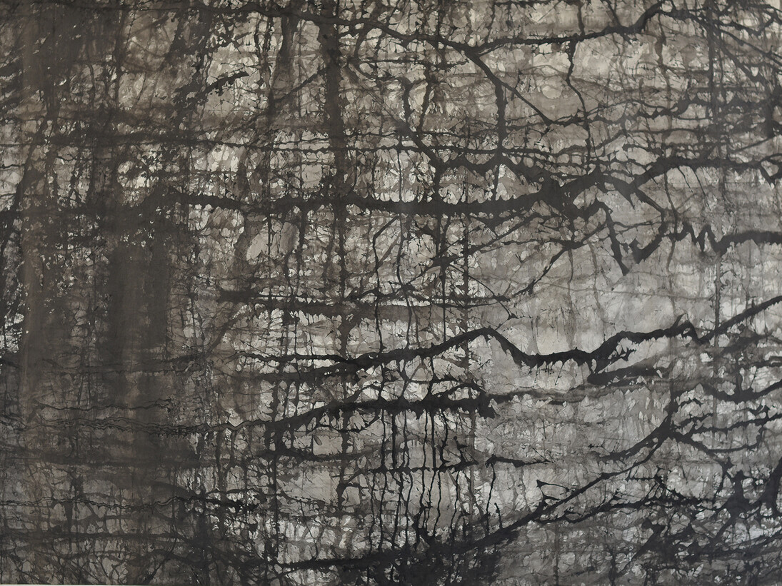Qiu Deshu, Abstract Ink,1979, Ink on Xuan paper, 67.5 x 104 cm 