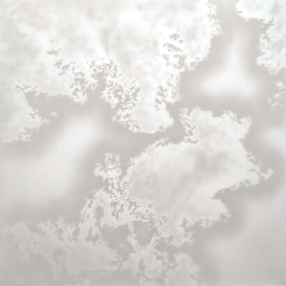 Roni Feldman, Quicksilver #46, 2023, acrylic on canvas mounted to wood panel, 48x48 inches. Courtesy of the artist and SLATE Contemporary Gallery