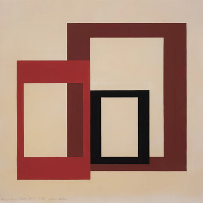 John Carter, Halved Areas Study No. 3, 1984,
Gouache on paper, 44 x 47 cm, Courtesy of the Artist and Redfern Gallery, London