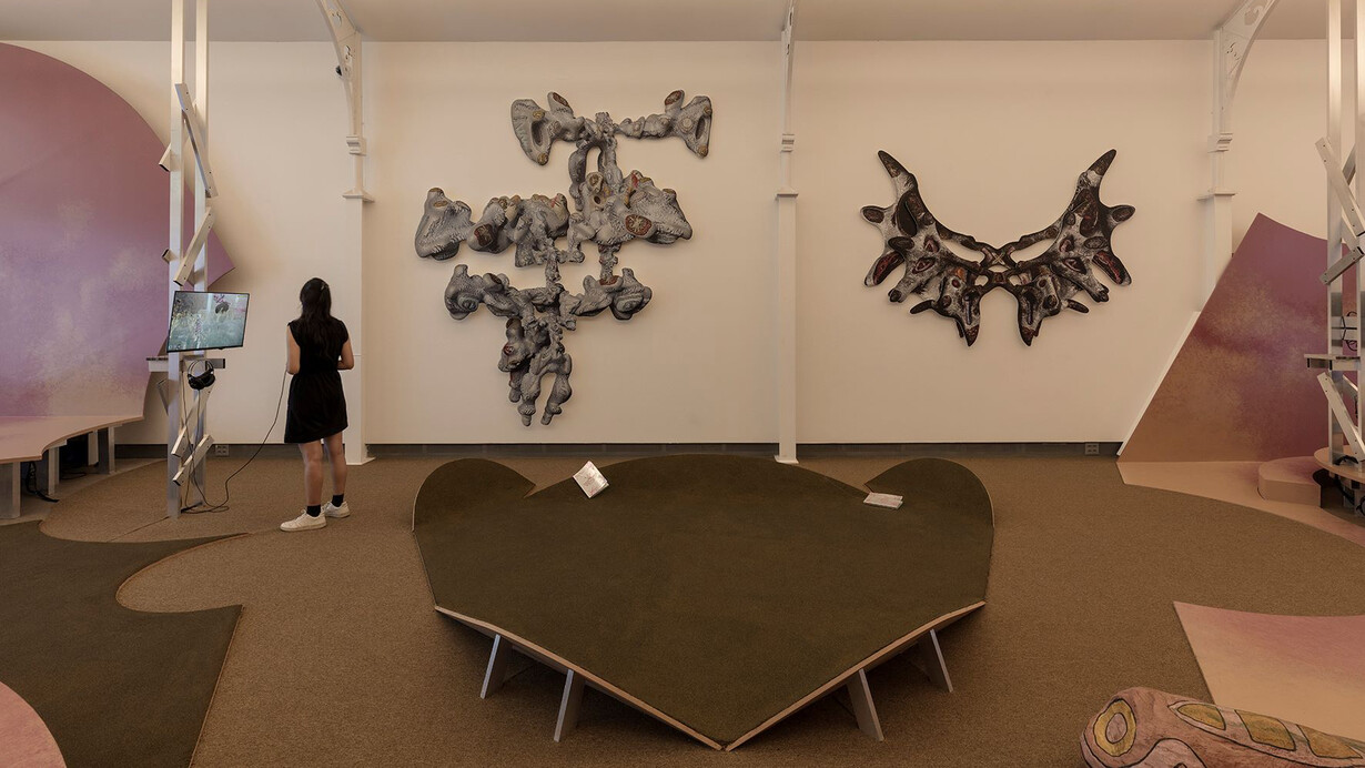 Gabriel Massan, Terceiro mundo, a dimensão descoberta, vista da exposição. Cortesia da Pinacoteca