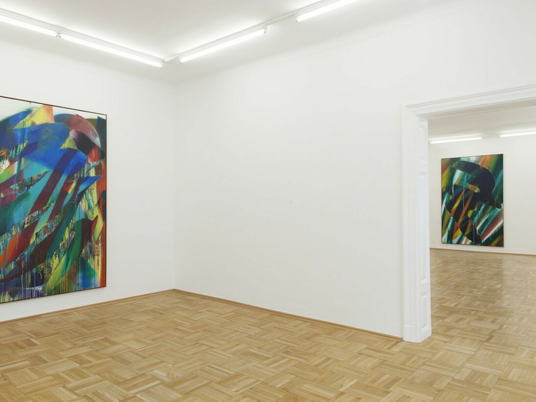 Katharina Grosse, Exhibition view. Courtesy of Galerie nächst St. Stephan Rosemarie Schwarzwälder