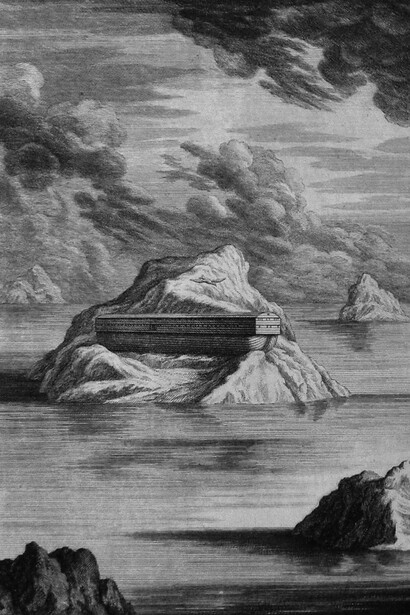La imagen de Phillip Medhurst Torá 58. El Arca de Noé. Génesis cap 8 v 8-9