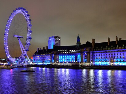 London Eye al anochecer