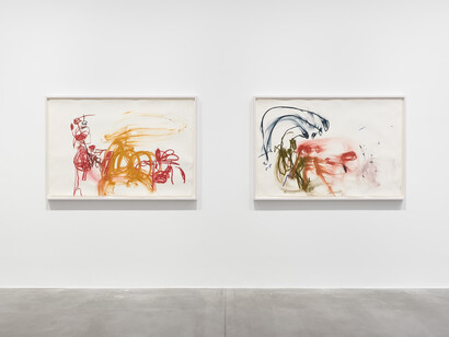 Janaina Tschäpe, A gush of wind (Atemraum), exhibition view. Courtesy of Galerie Max Hetzler
