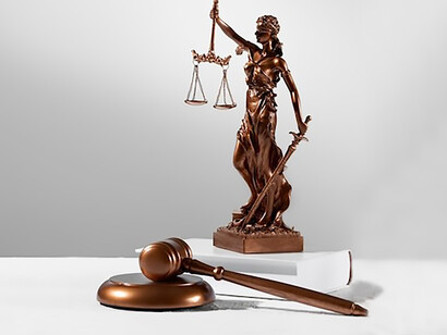 Lady Justice Statue, holding a scale