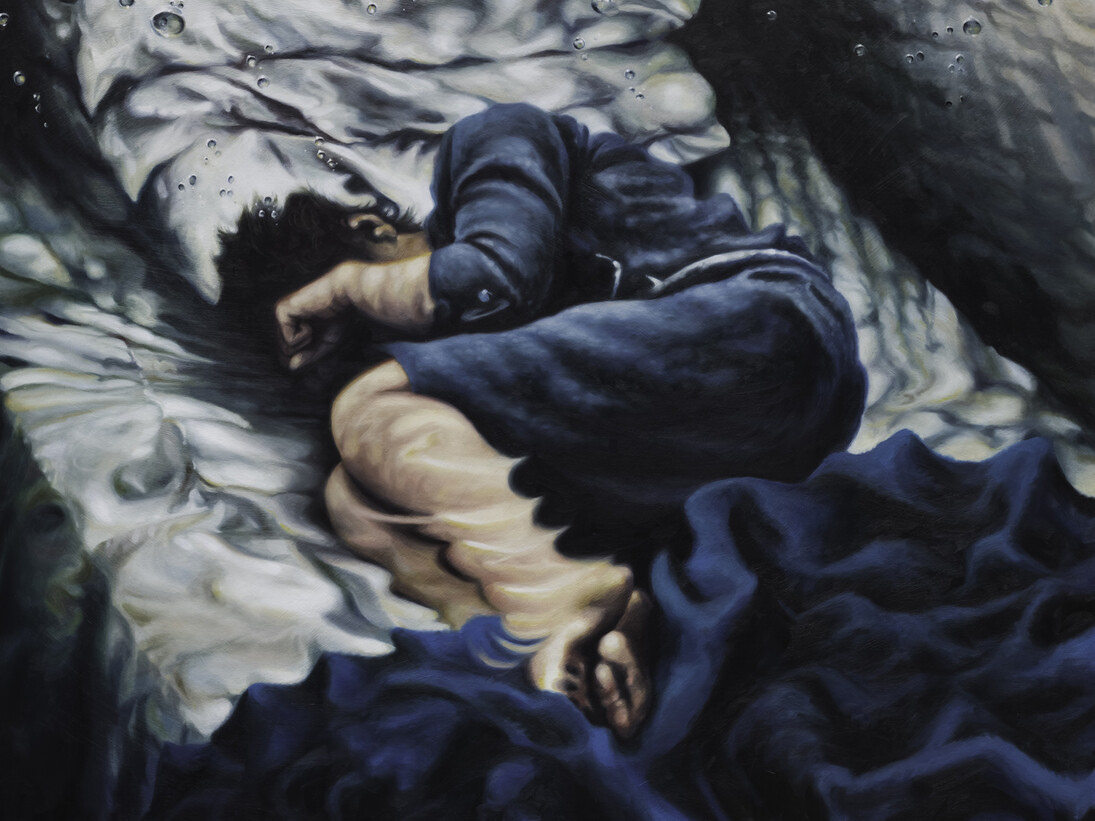 Eoin Mc Hugh, song, wandering womb, 2014, oil on canvas mounted on aluminium, 47 x 61.5 cm / 18.5 x 24.2 in, image courtesy of the artist and Kerlin Gallery, Dublin