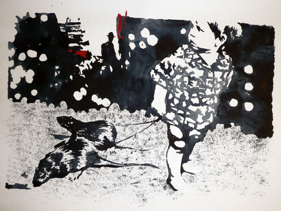 Nicola Villa, Ratsitter, 2007-2008, acquerelli su carta cm 80x120. Courtesy of Galleria Bellinzona