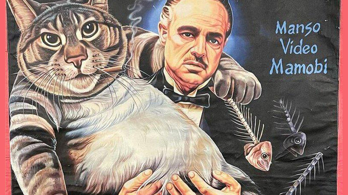 Detalle del poster ghanés de "El padrino"