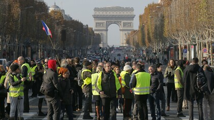 La protesta de los chalecos amarillos en Francia